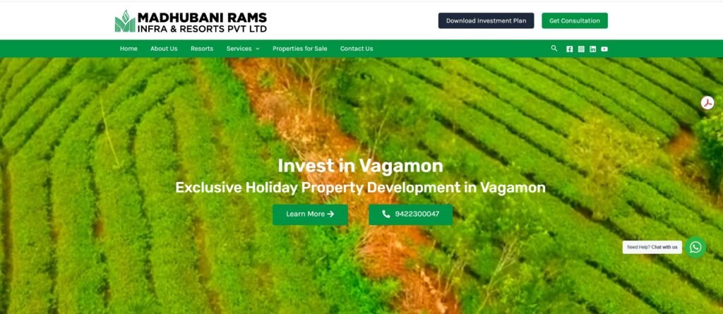 Madhubani Rams Infra and Resorts homepage